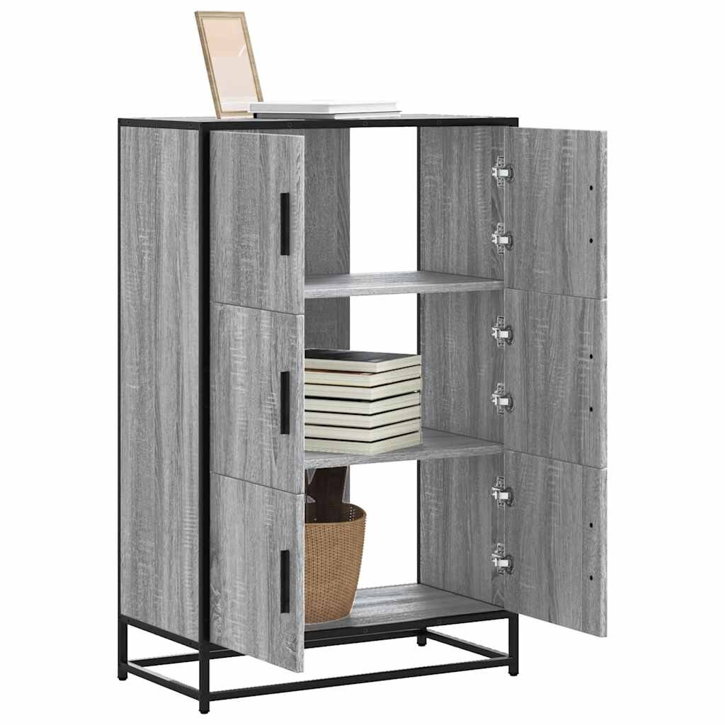 vidaXL Висока дъска Grey Sonoma 68x35x1065 cm Обработено дърво