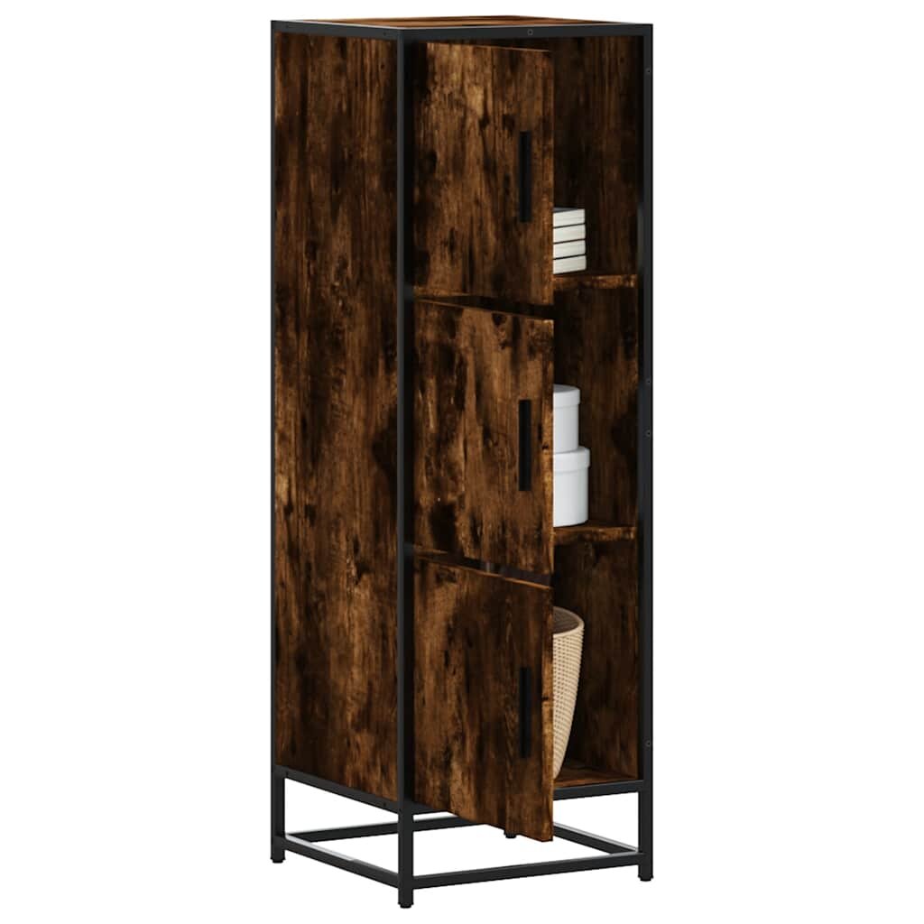 vidaXL Висока дъска опушен дъб 355x35x1065 cm Обработена дървесина