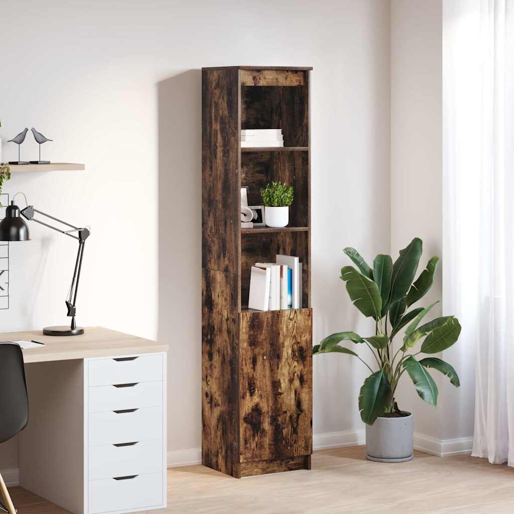 vidaXL Висока дъска опушен дъб 375x35x180 см инженерно дърво