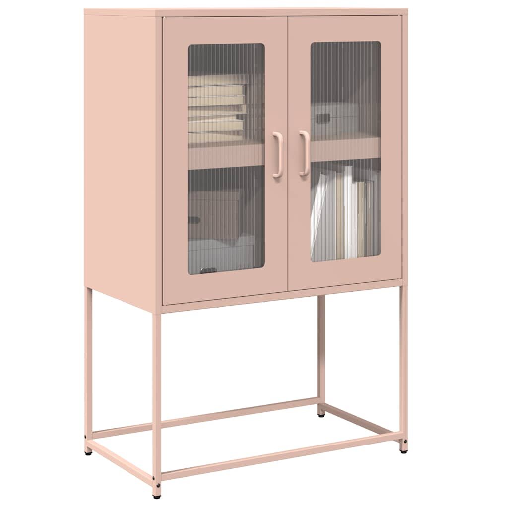 vidaXL Висока дъска Pink 68x39x107 cm Стомана