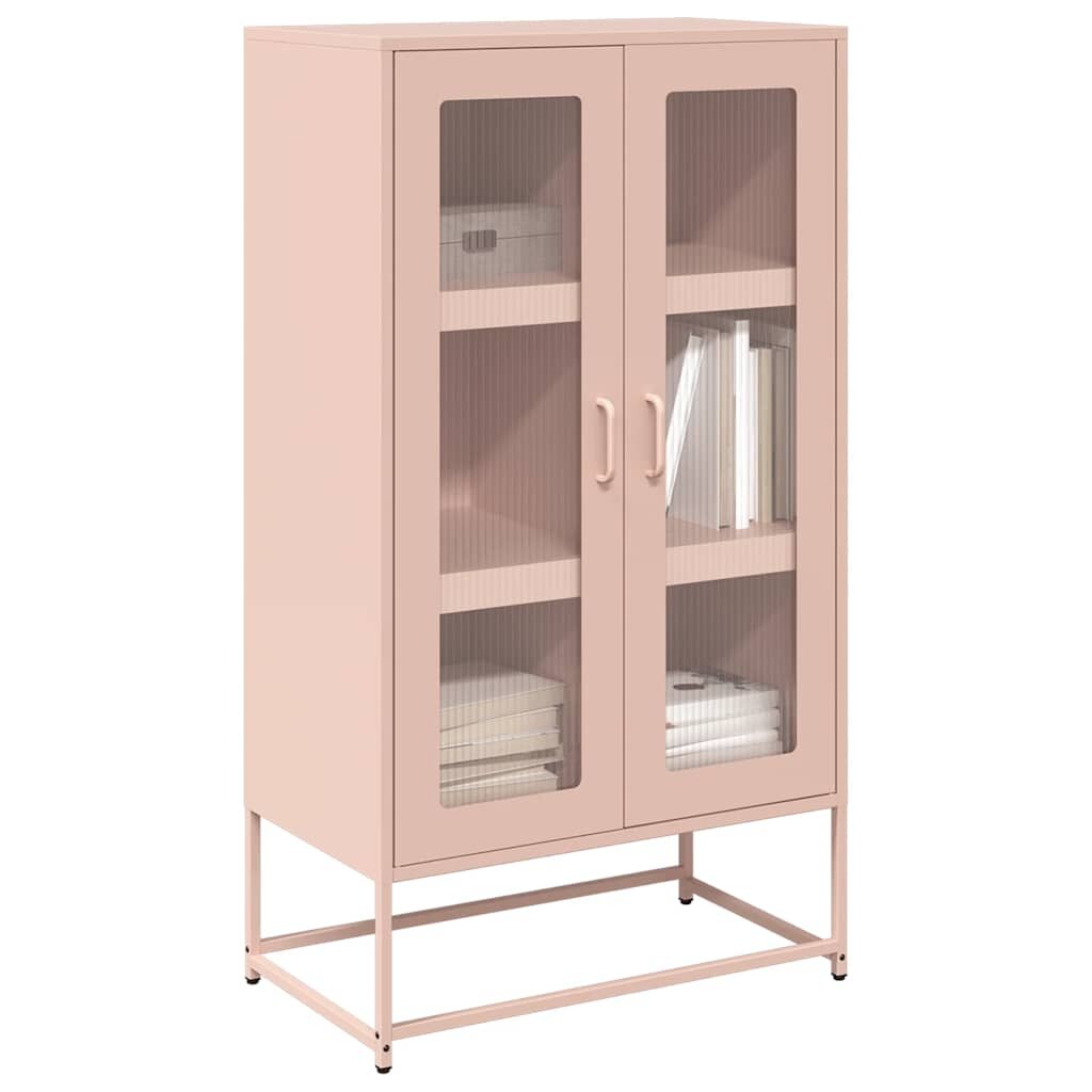 vidaXL Висока дъска Pink 68x39x123 cm Стомана
