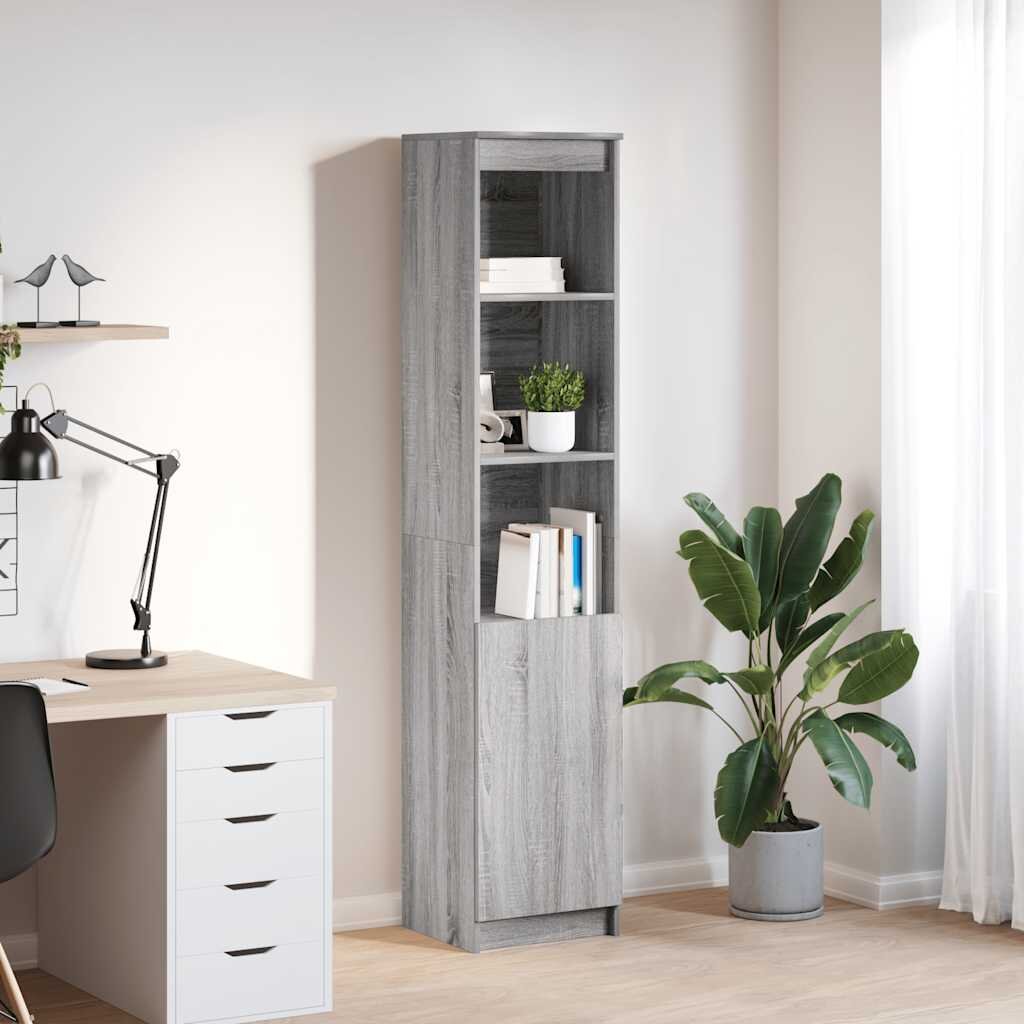 vidaXL Висока дъска сив сонома 375x35x180 см инженерно дърво