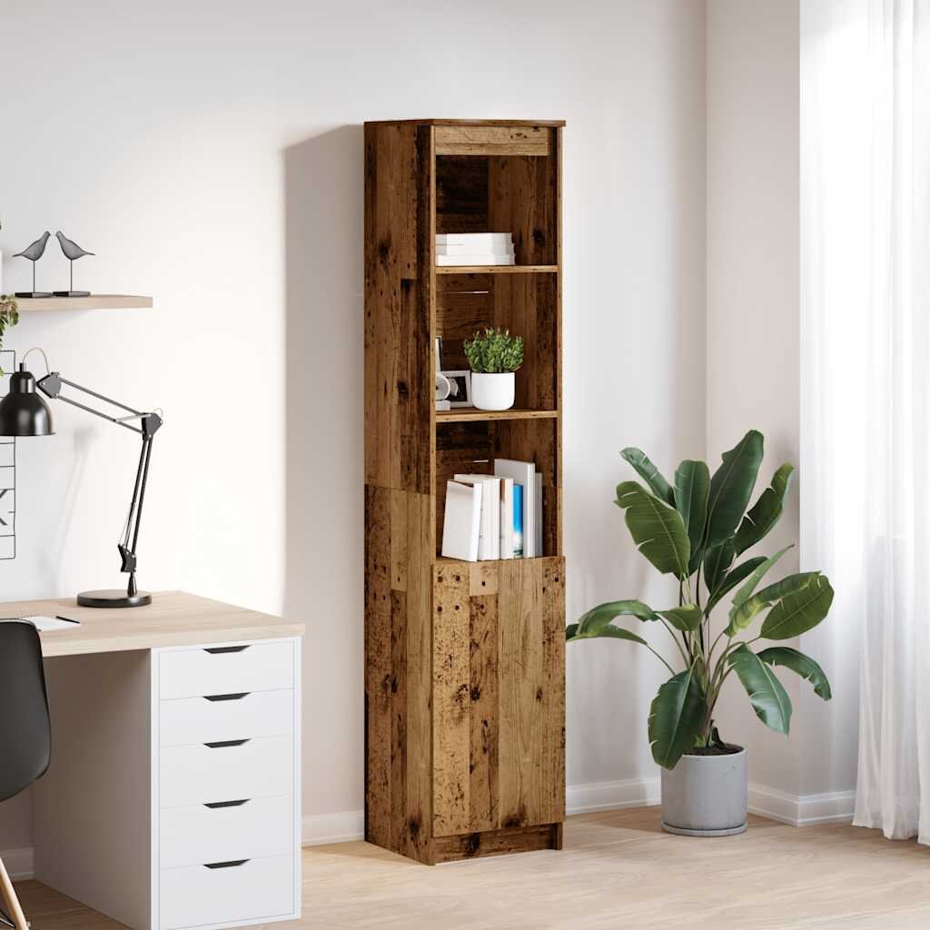 vidaXL Висока дъска Старо дърво 375x35x180 cm Инженерна дървесина