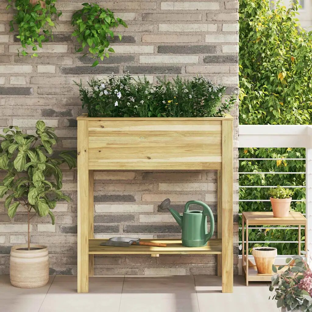 vidaXL Висока саксия Кафяво 855 x 465 x 96 см