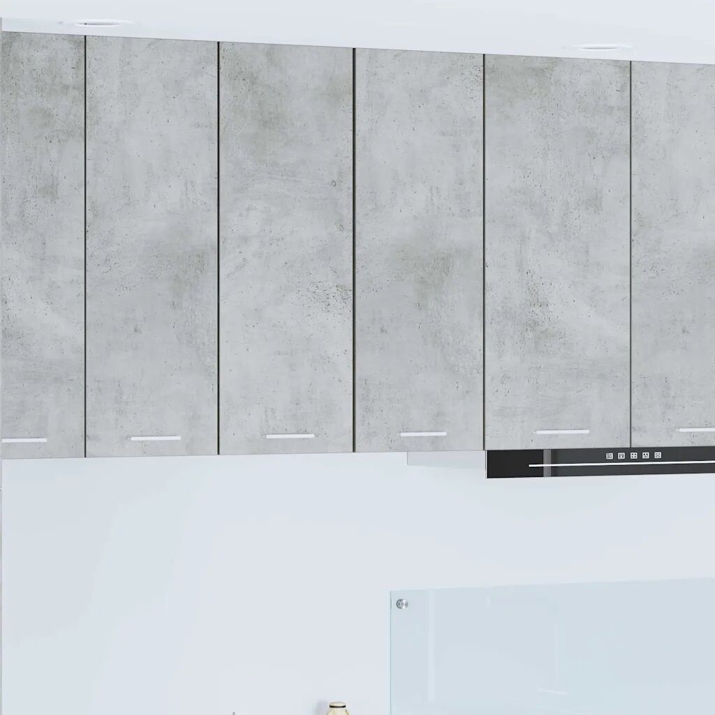 vidaXL Висящ шкаф Бетон сив и бяло 30 x 31 x 80 см Инженерна дървесина