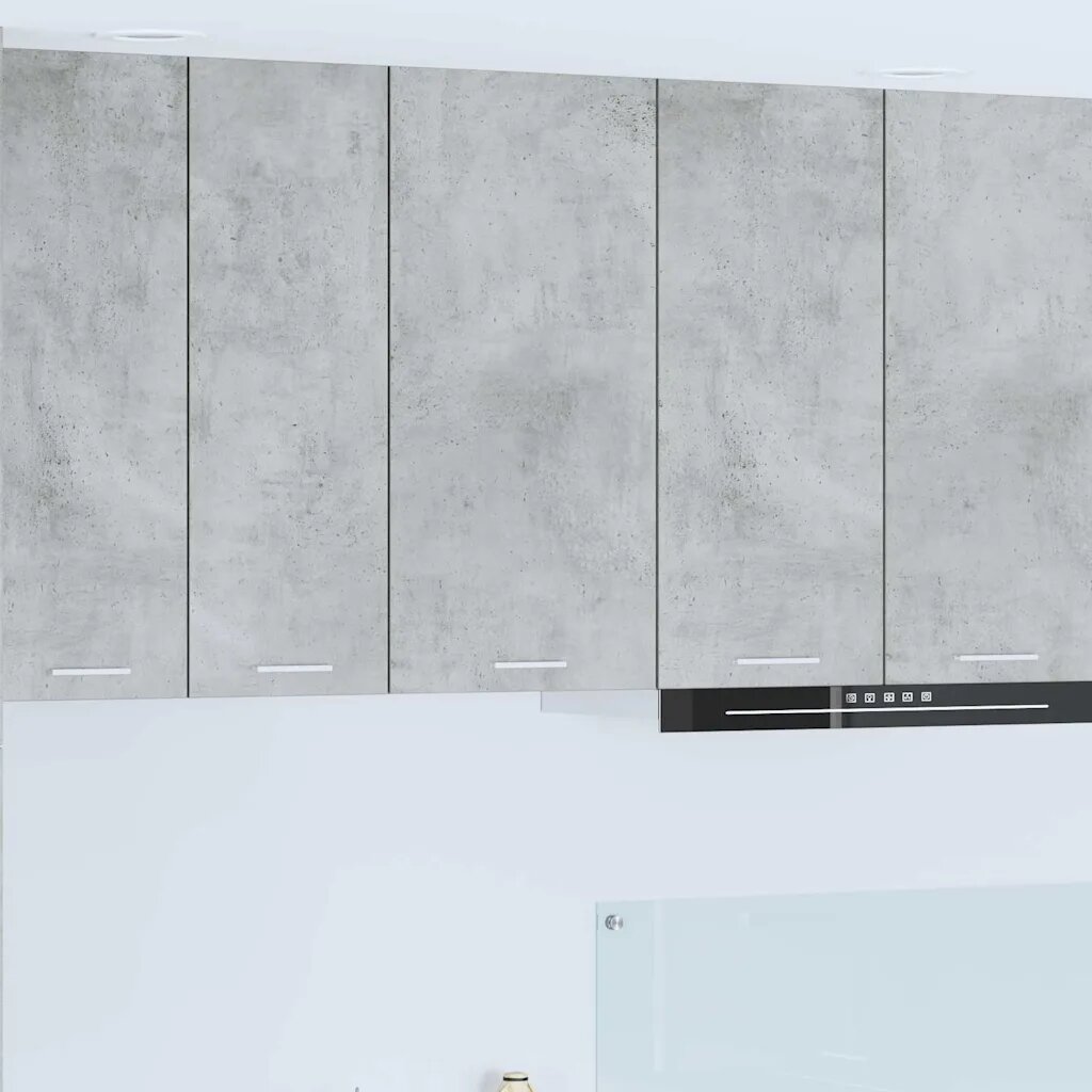 vidaXL Висящ шкаф Бетон сив и бяло 40 x 31 x 80 см Инженерна дървесина