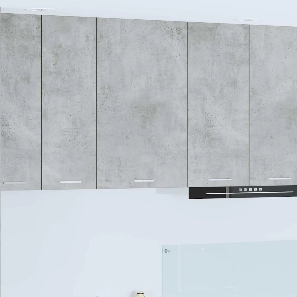 vidaXL Висящ шкаф Бетон сив и бяло 50 x 31 x 80 см Инженерна дървесина