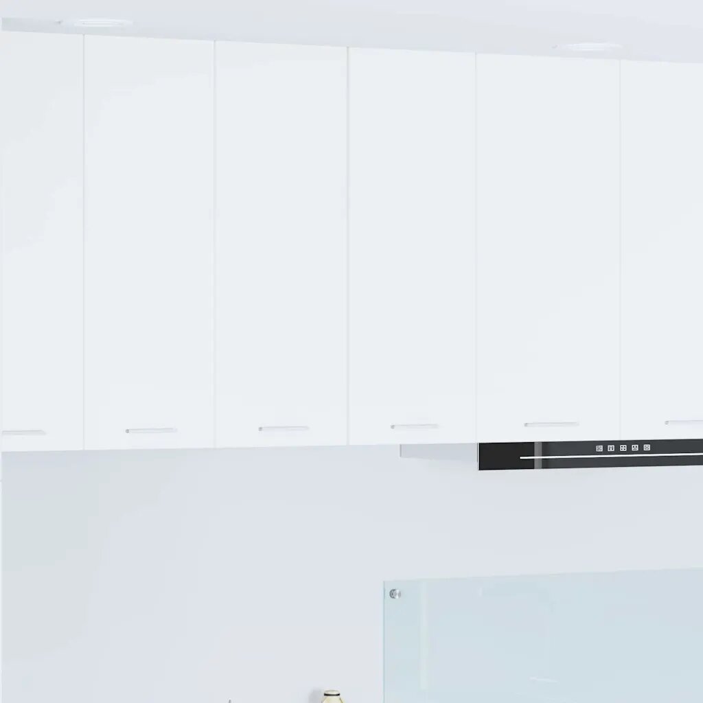 vidaXL Висящ шкаф Бяло 30 x 31 x 80 см Инженерна дървесина
