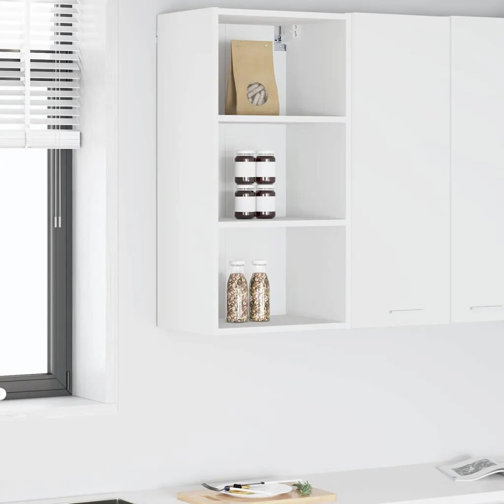 vidaXL Висящ шкаф Бяло 40 x 295 x 80 см Инженерна дървесина