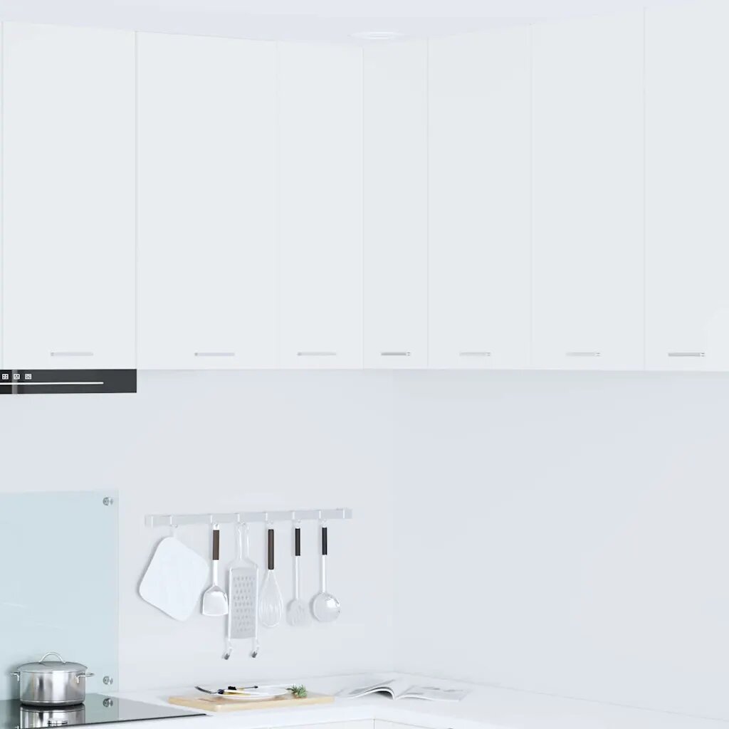 vidaXL Висящ шкаф Бяло 57 x 57 x 80 см Инженерна дървесина