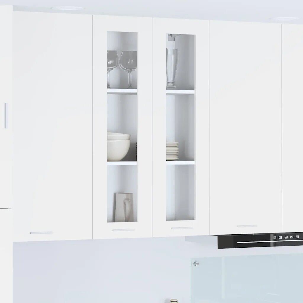 vidaXL Висящ шкаф Бяло 60 x 31 x 100 см Инженерна дървесина