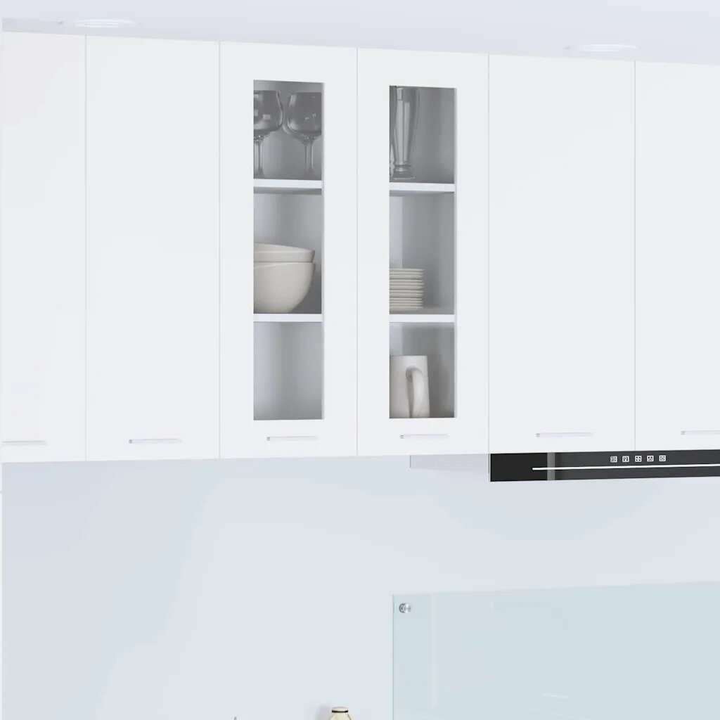 vidaXL Висящ шкаф Бяло 60 x 31 x 80 см Инженерна дървесина