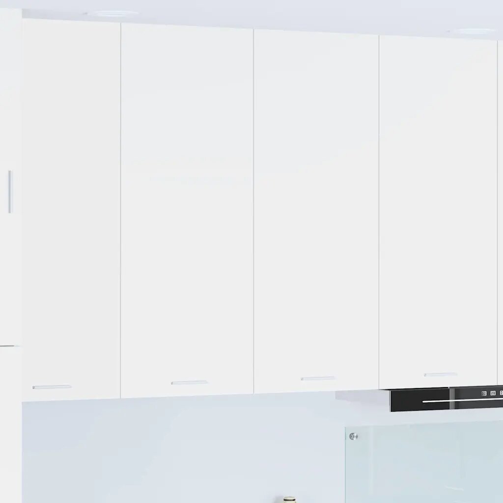 vidaXL Висящ шкаф Бяло 80 x 31 x 100 см Инженерна дървесина