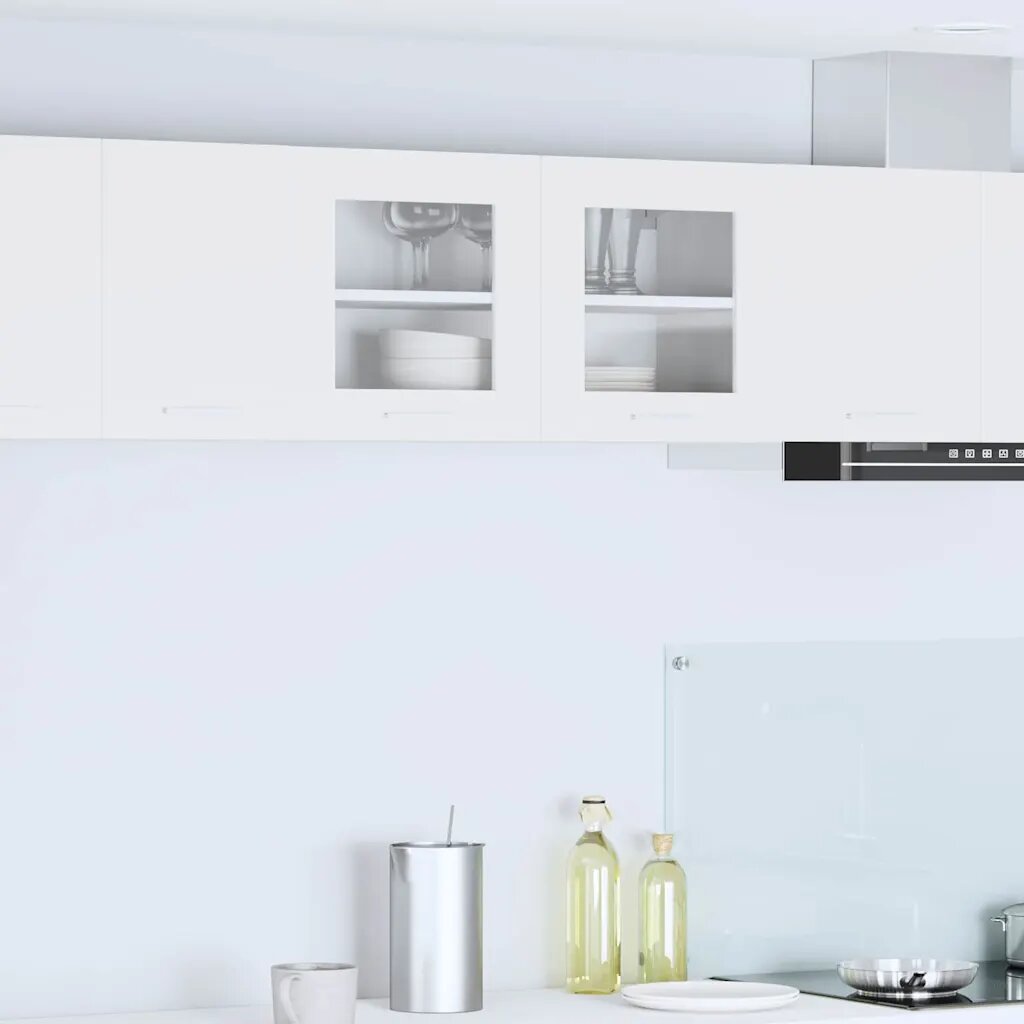 vidaXL Висящ шкаф Бяло 80 x 31 x 40 см Инженерна дървесина