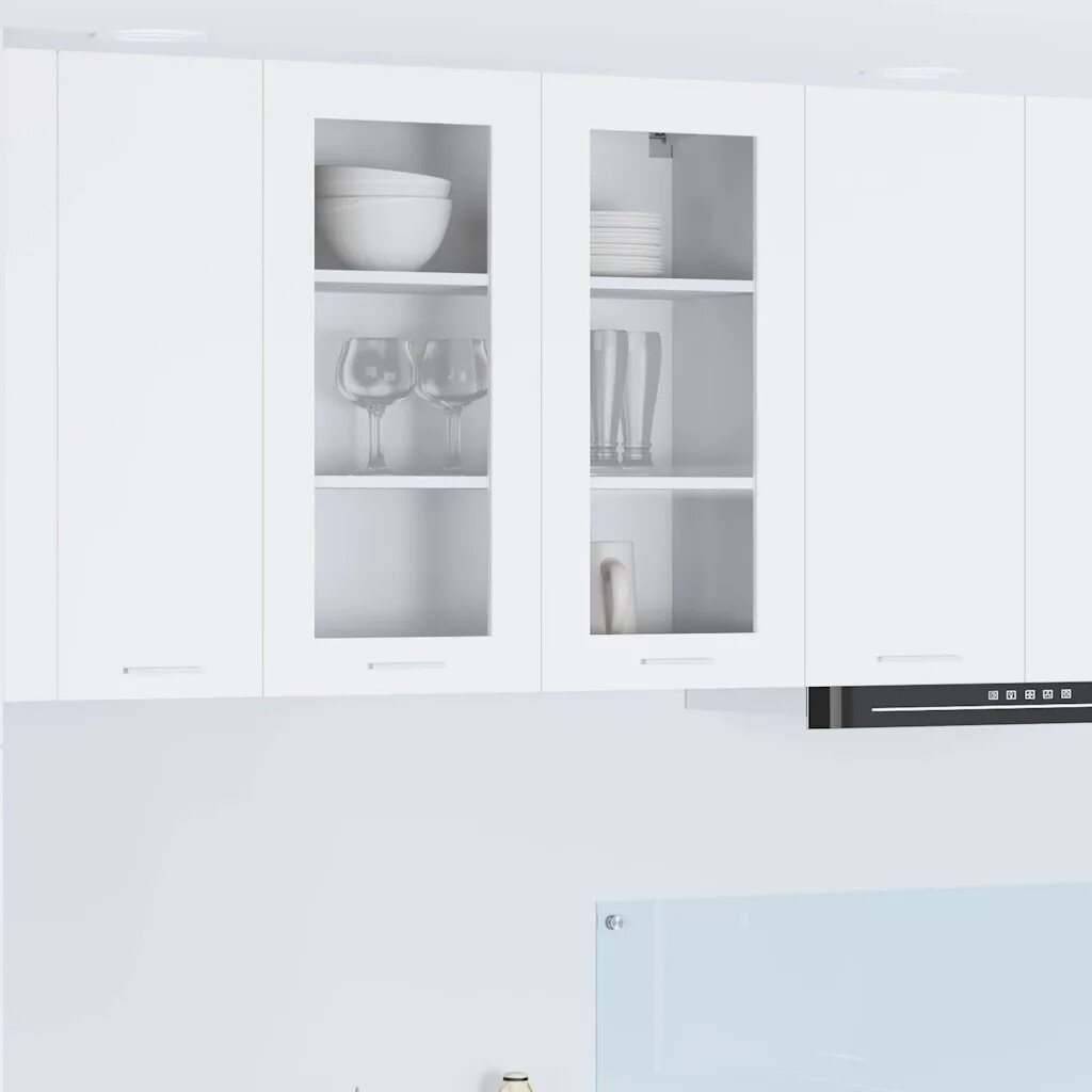 vidaXL Висящ шкаф Бяло 80 x 31 x 80 см Инженерна дървесина