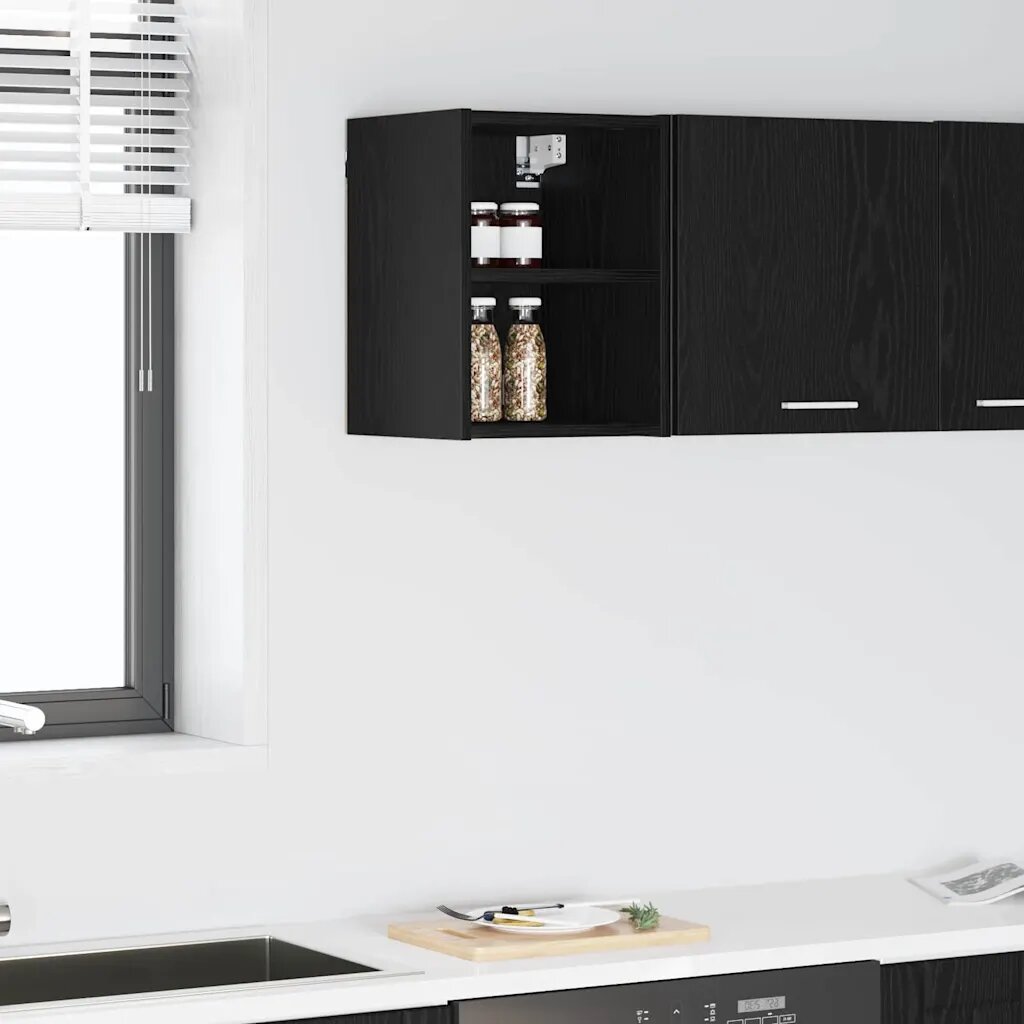 vidaXL Висящ шкаф Черния дъб 30 x 295 x 40 см Инженерна дървесина