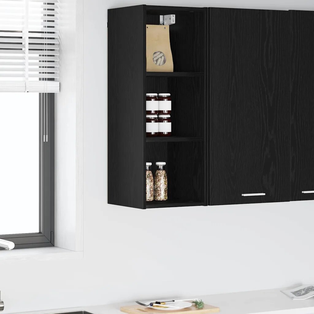vidaXL Висящ шкаф Черния дъб 30 x 295 x 80 см Инженерна дървесина