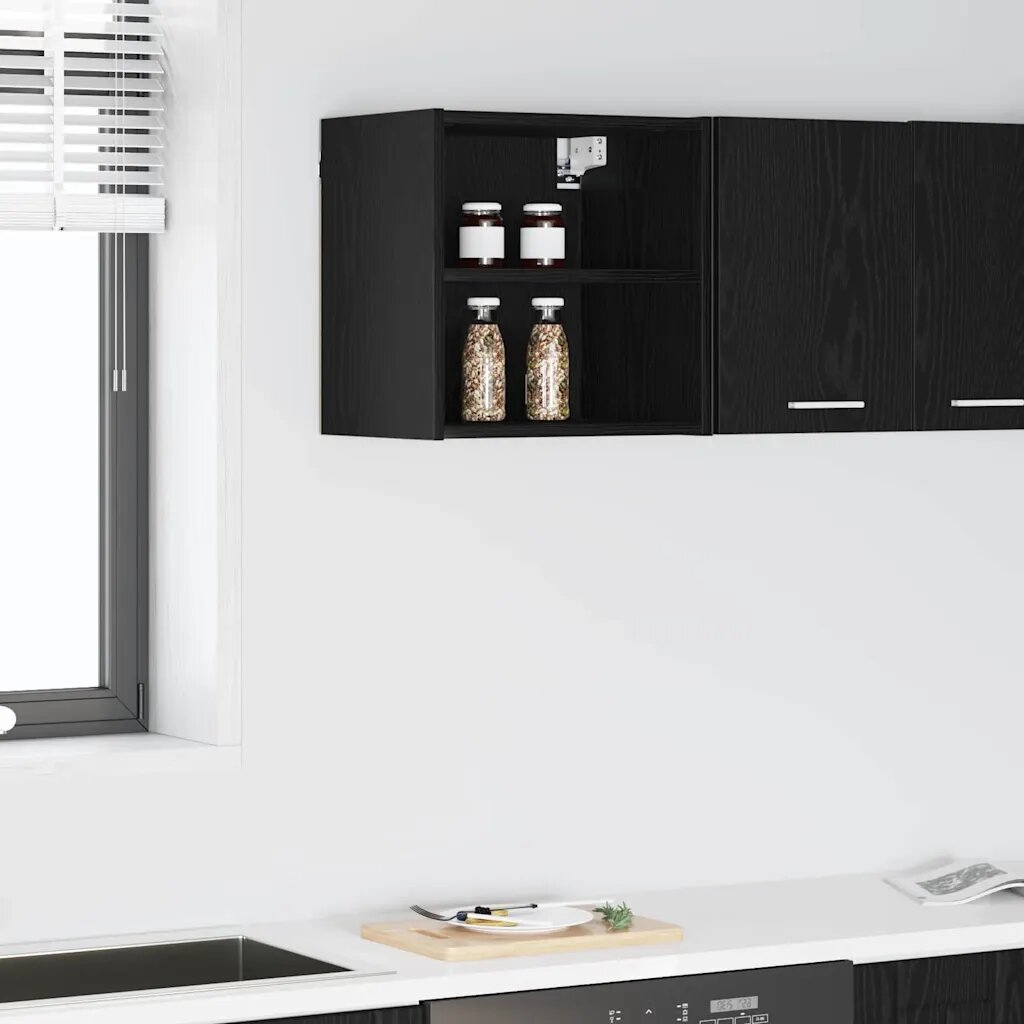 vidaXL Висящ шкаф Черния дъб 40 x 295 x 40 см Инженерна дървесина