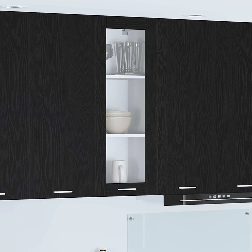 vidaXL Висящ шкаф Черния дъб 40 x 31 x 100 см Инженерна дървесина