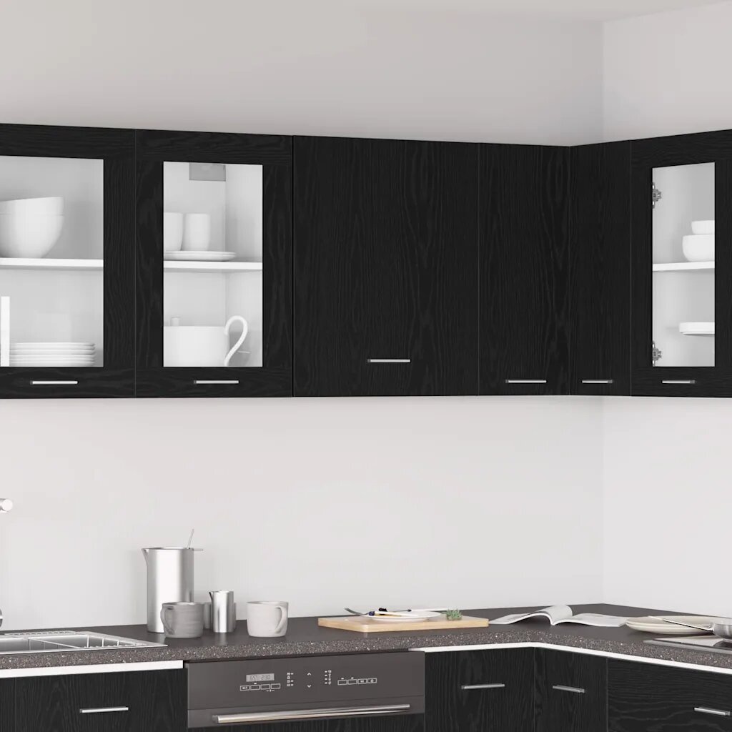 vidaXL Висящ шкаф Черния дъб 50 x 31 x 60 см Инженерна дървесина