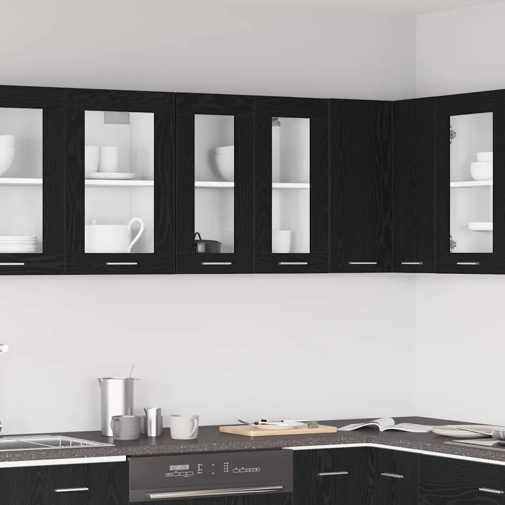 vidaXL Висящ шкаф Черния дъб 60 x 31 x 60 см Инженерна дървесина