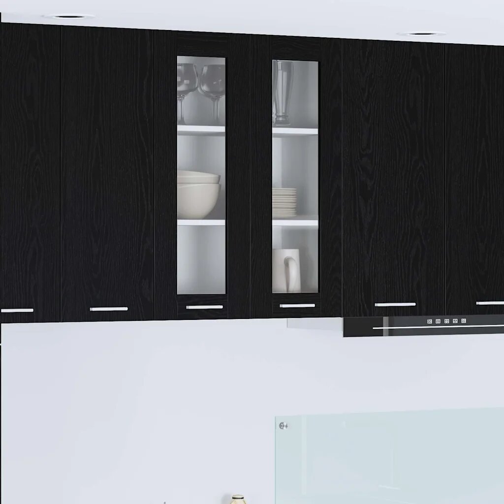 vidaXL Висящ шкаф Черния дъб 60 x 31 x 80 см Инженерна дървесина