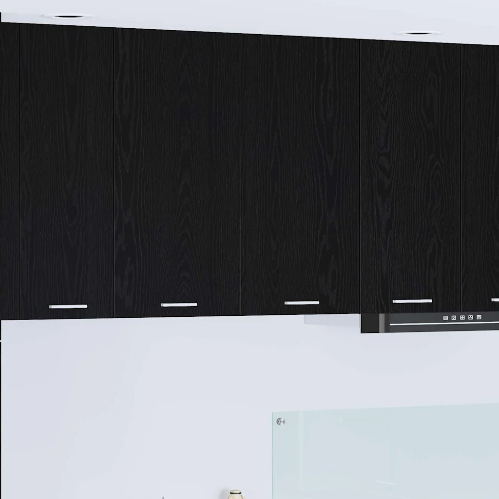 vidaXL Висящ шкаф Черния дъб 80 x 31 x 80 см Инженерна дървесина