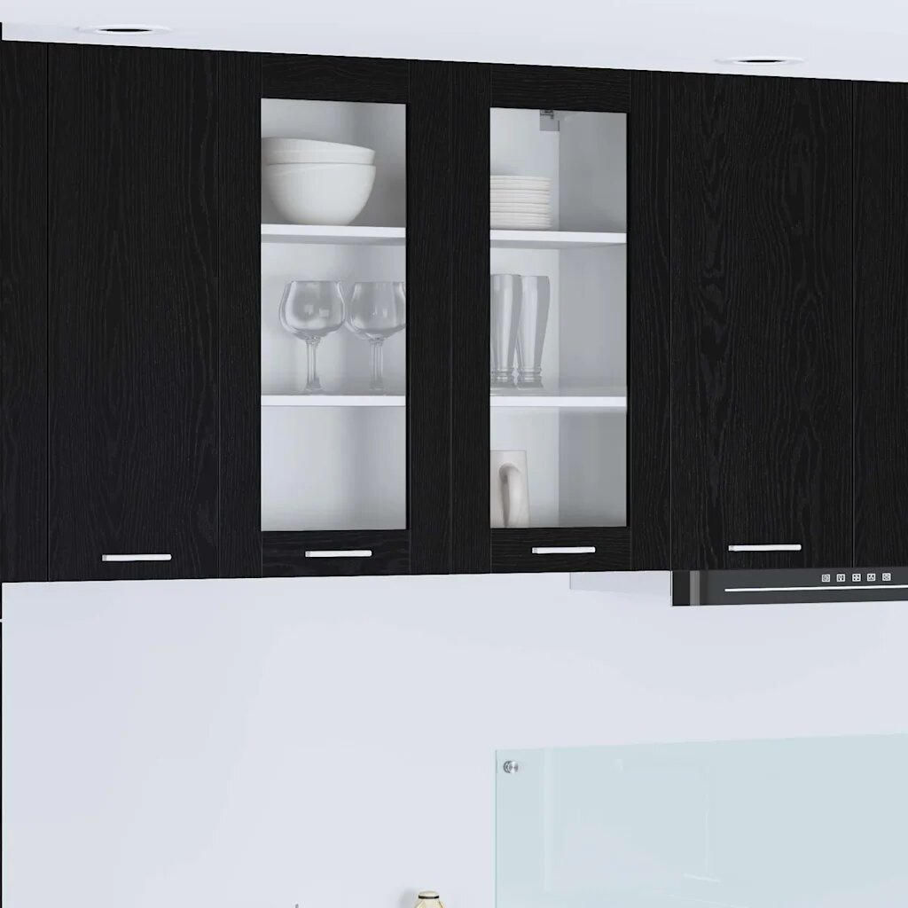 vidaXL Висящ шкаф Черния дъб 80 x 31 x 80 см Инженерна дървесина