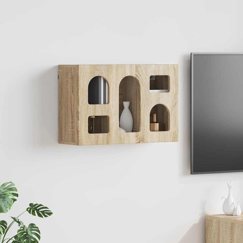 vidaXL Висящ шкаф ELST Дъб сонома 60 x 20 x 40 см Инженерна дървесина