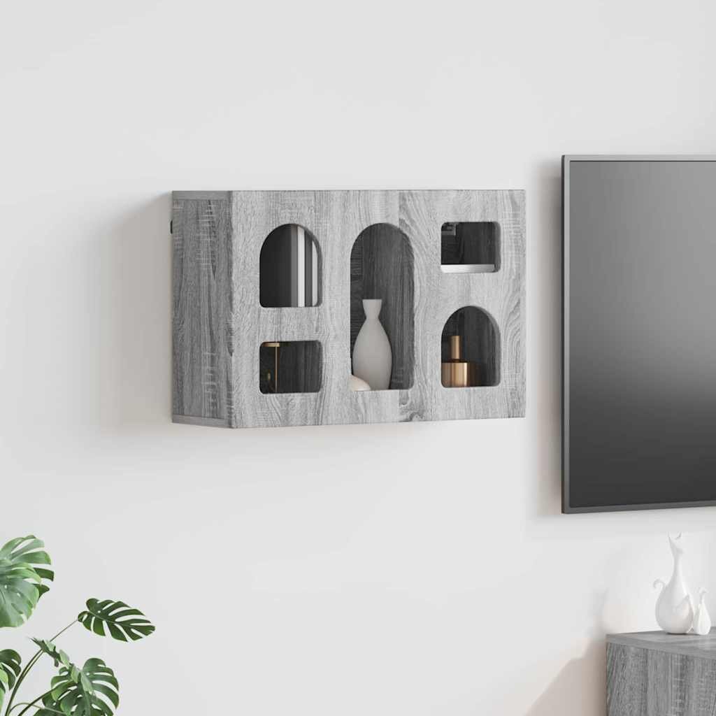 vidaXL Висящ шкаф ELST Сив Сонома 60 x 20 x 40 см Инженерна дървесина