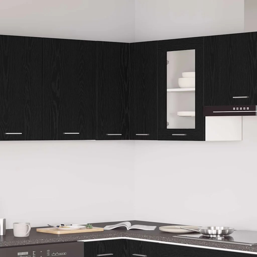 vidaXL Висящ шкаф Lyon Черния дъб 57 x 57 x 60 см Инженерна дървесина