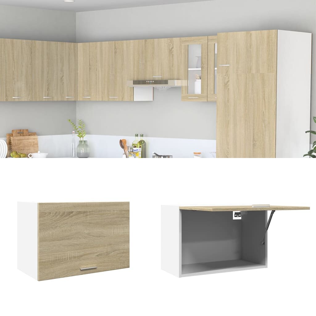 vidaXL Висящ шкаф "Lyon" дъб сонома 60x31x40 см инженерно дърво