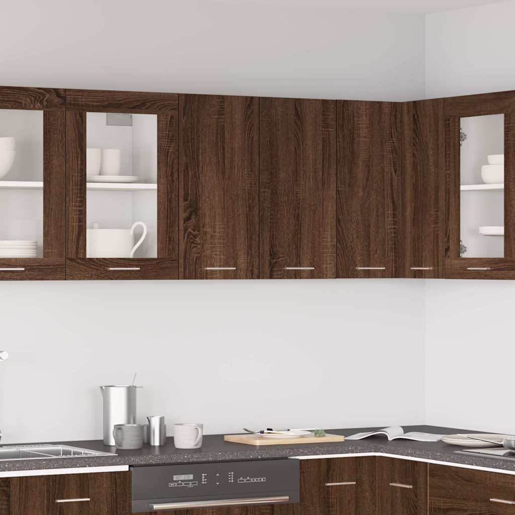 vidaXL Висящ шкаф "Lyon" кафяв дъб 60x31x60 см инженерно дърво