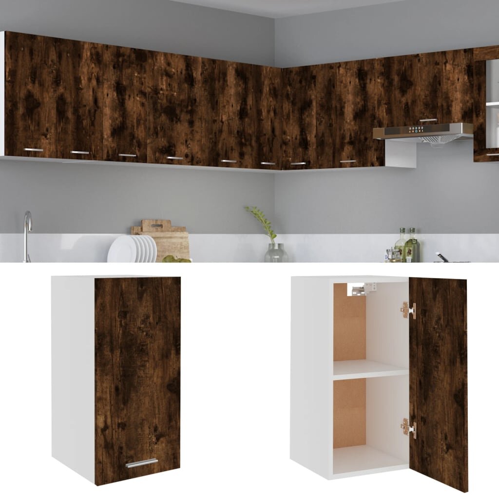 vidaXL Висящ шкаф "Lyon" опушен дъб 295x31x60 см инженерно дърво