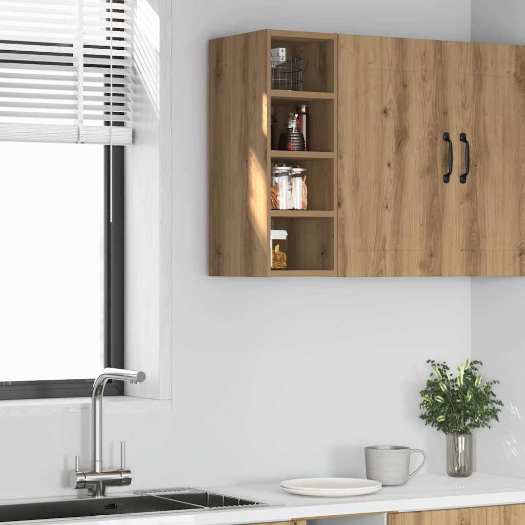 vidaXL Висящ шкаф "Рига" дъб Artisan 20x295x60 см инженерно дърво