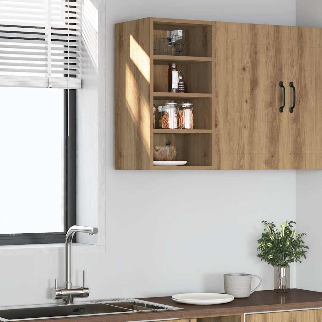 vidaXL Висящ шкаф "Рига" дъб Artisan 30x295x60 см инженерно дърво