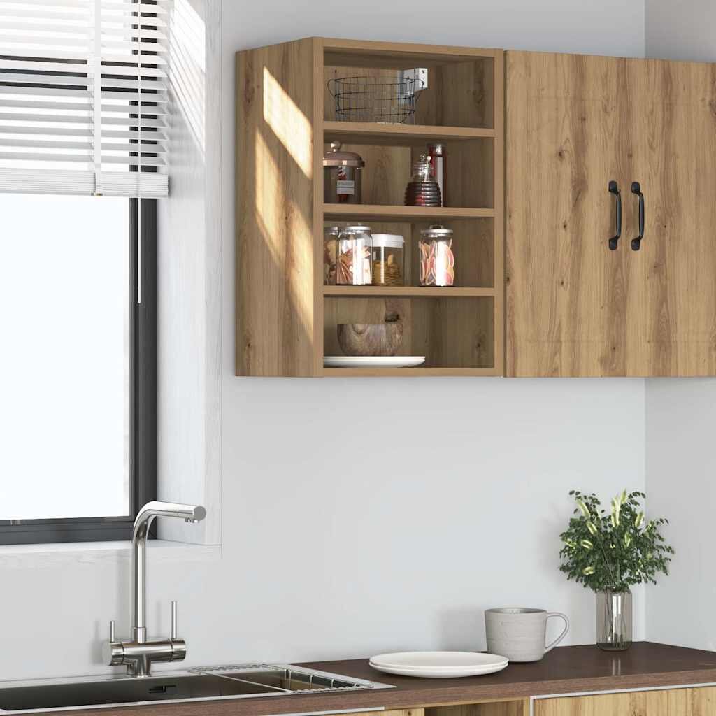 vidaXL Висящ шкаф "Рига" дъб Artisan 40x295x60 см инженерно дърво