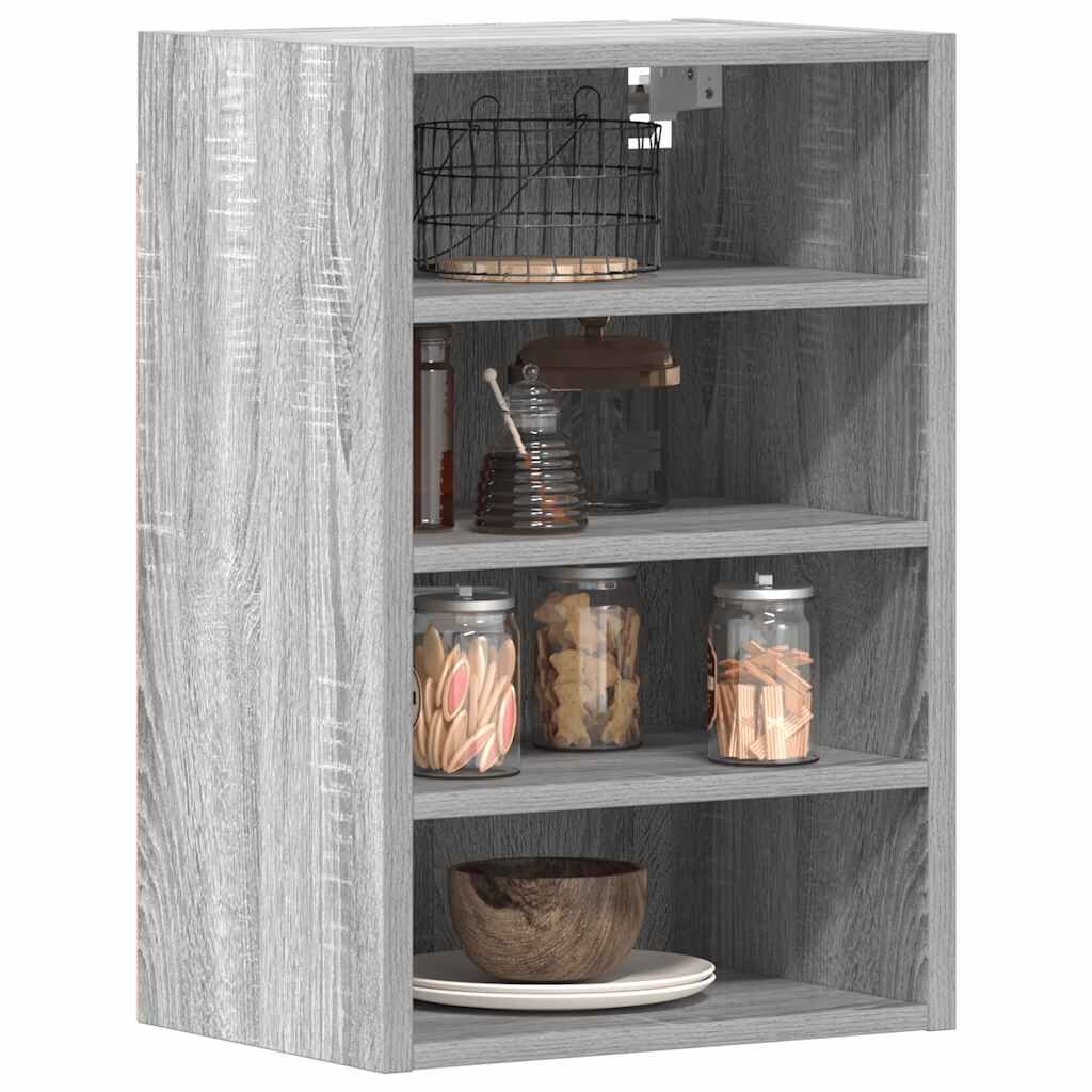 vidaXL Висящ шкаф "Рига" сив сонома 40x295x60 см инженерно дърво