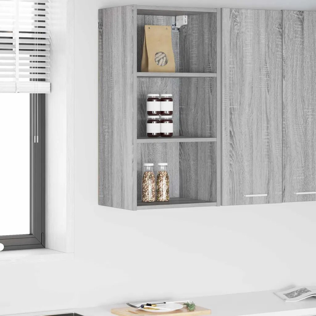 vidaXL Висящ шкаф Сив Сонома 40 x 295 x 80 см Инженерна дървесина