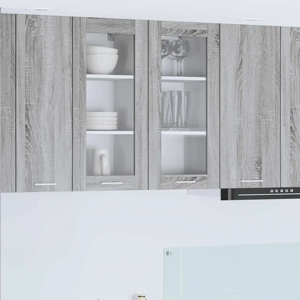 vidaXL Висящ шкаф Сив Сонома 40 x 31 x 80 см Инженерна дървесина