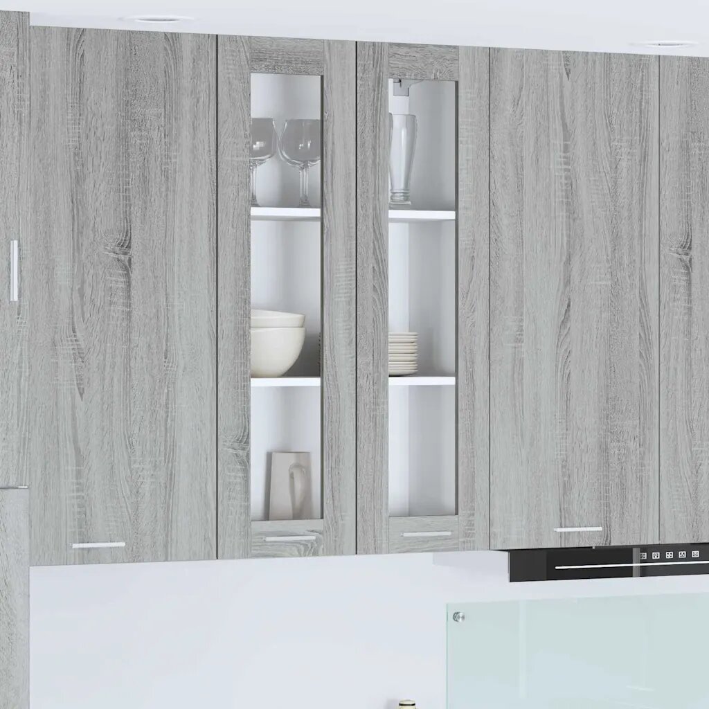 vidaXL Висящ шкаф Сив Сонома 60 x 31 x 100 см Инженерна дървесина