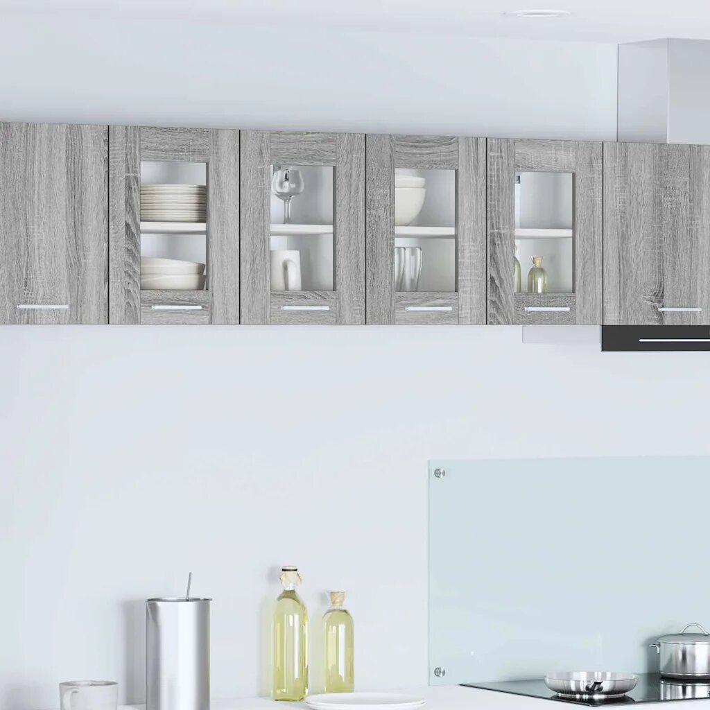 vidaXL Висящ шкаф Сив Сонома 60 x 31 x 40 см Инженерна дървесина