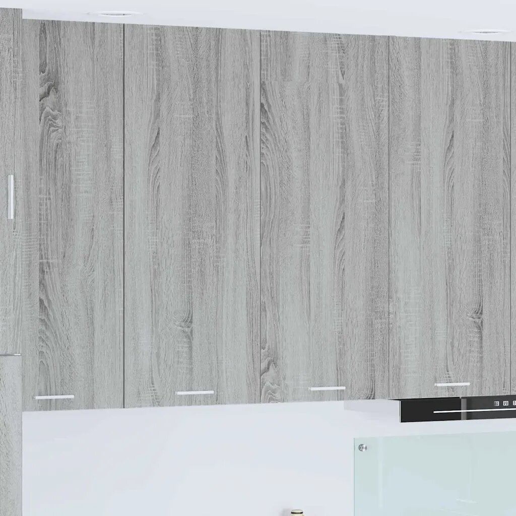 vidaXL Висящ шкаф Сив Сонома 80 x 31 x 100 см Инженерна дървесина