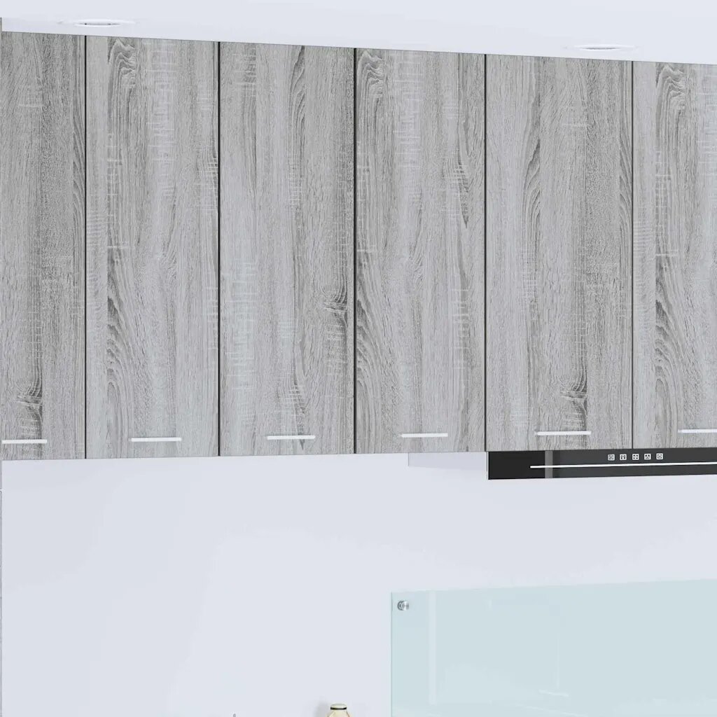 vidaXL Висящ шкаф Сив Сонома и бяло 30 x 31 x 80 см