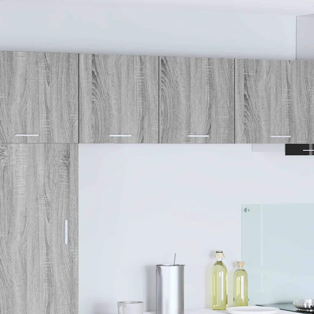 vidaXL Висящ шкаф Сив Сонома и бяло 40 x 31 x 40 см