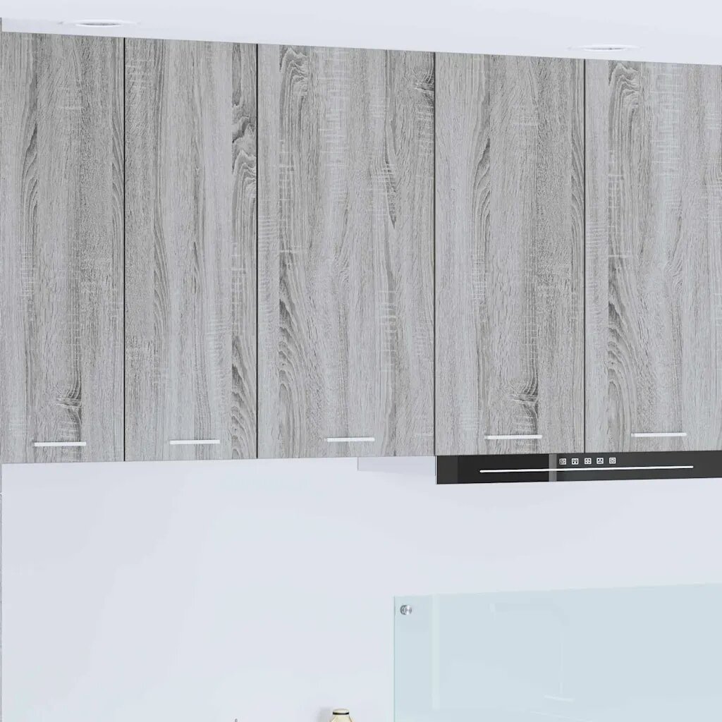 vidaXL Висящ шкаф Сив Сонома и бяло 40 x 31 x 80 см