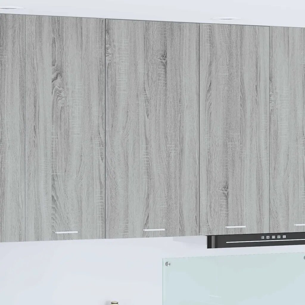 vidaXL Висящ шкаф Сив Сонома и бяло 50 x 31 x 100 см