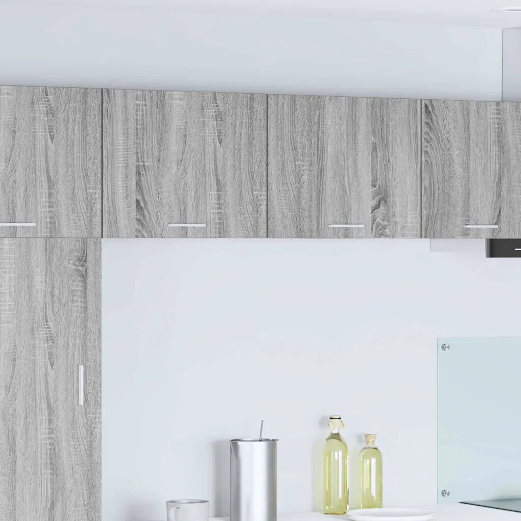 vidaXL Висящ шкаф Сив Сонома и бяло 50 x 31 x 40 см