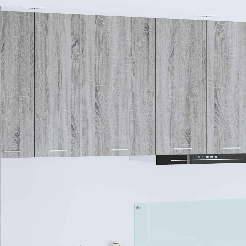 vidaXL Висящ шкаф Сив Сонома и бяло 50 x 31 x 80 см