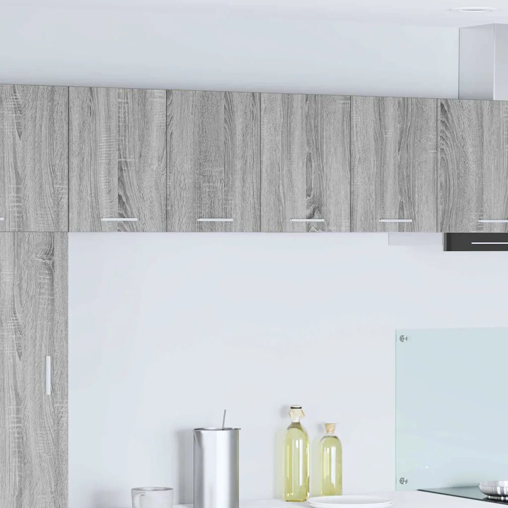 vidaXL Висящ шкаф Сив Сонома и бяло 60 x 31 x 40 см